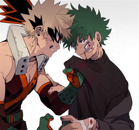 Midoriya has recently learned his father is All For One, and Bakugou is struggling with depression-fueled suicidal attempts. . Villain deku x bakugou